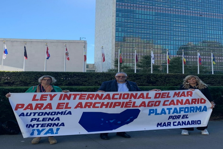 La Plataforma por el Mar Canario presenta en Naciones Unidas la documentación sobre la delimitación de los espacios marítimos y aéreos de Canarias